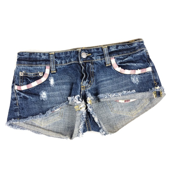 Brandy Melville Low-Rise Cutoff Distressed Jean Shorts - Picture 1 of 10